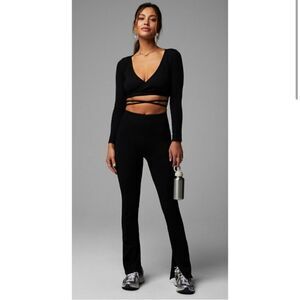 Fabletics Seamless High Waisted Slit Pant Leggings Size XXS
